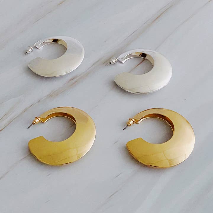 Ellison+Young - Wholesale Hoop Earrings - Light And Modern Hoop Earrings