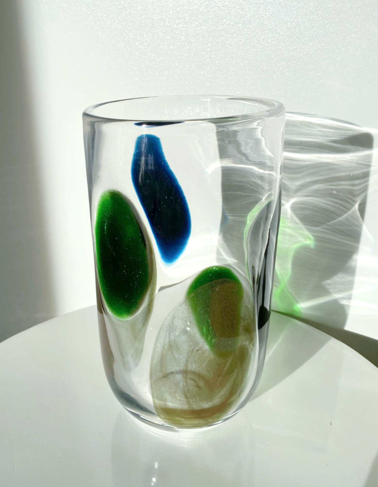 The Blue Heron - Wholesale Vase - Gleam Spots Glass Vase - 8.5" Tall, Handblown4