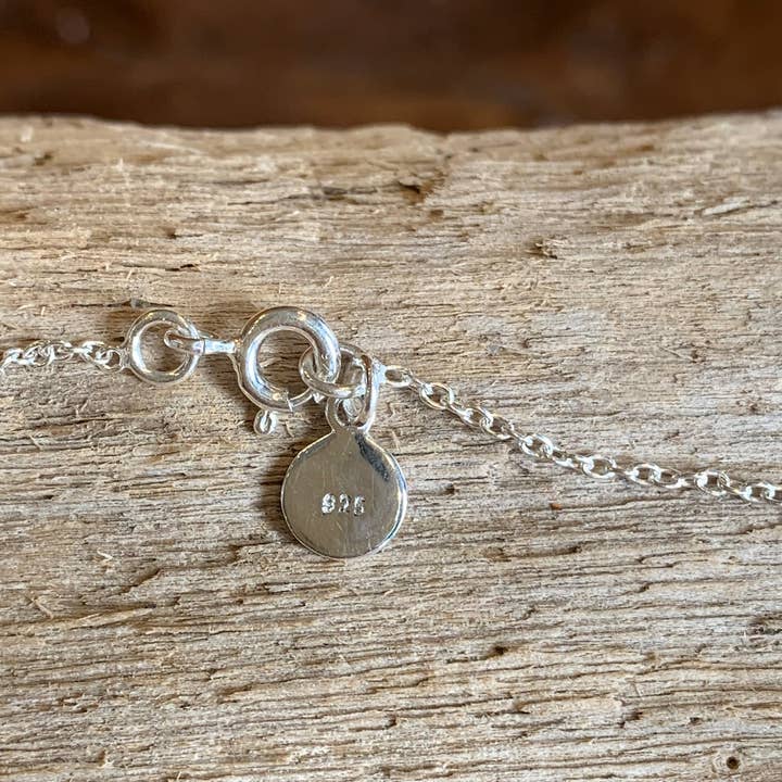 Asia West – Engroshandel Halskæde med vedhæng – Rå smaragd 16" enkelt sten Sterling sølv halskæde4