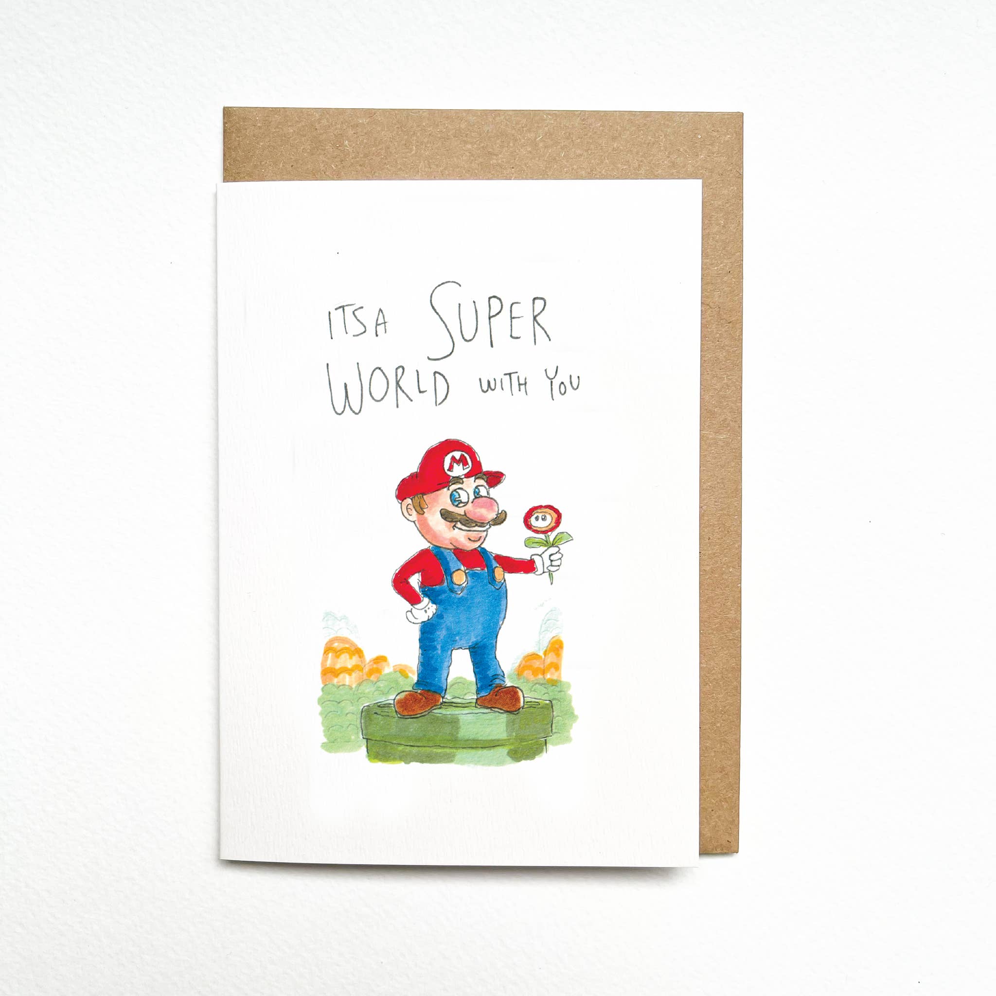 Well Drawn - Wholesale Love card - It's a Super World With You