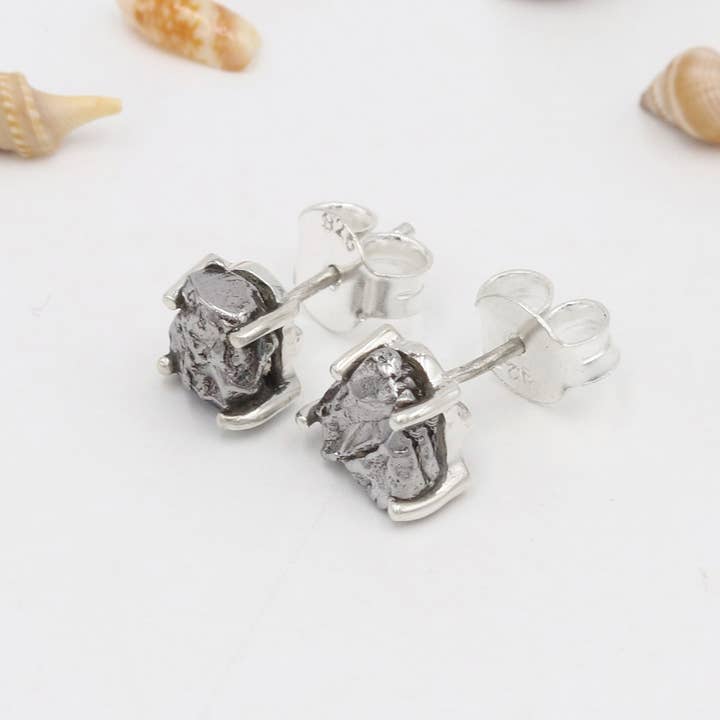 Jay Jools - Wholesale Stud/Post Earrings - Meteorite Stud Earrings: 925 Silver Unique Space Jewelry2