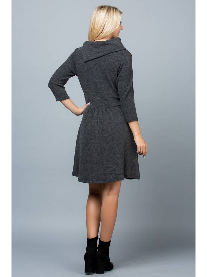 LA Soul - Vendita all'ingrosso Vestito - Donna - Abito a tunica invernale con scollo ad anello3