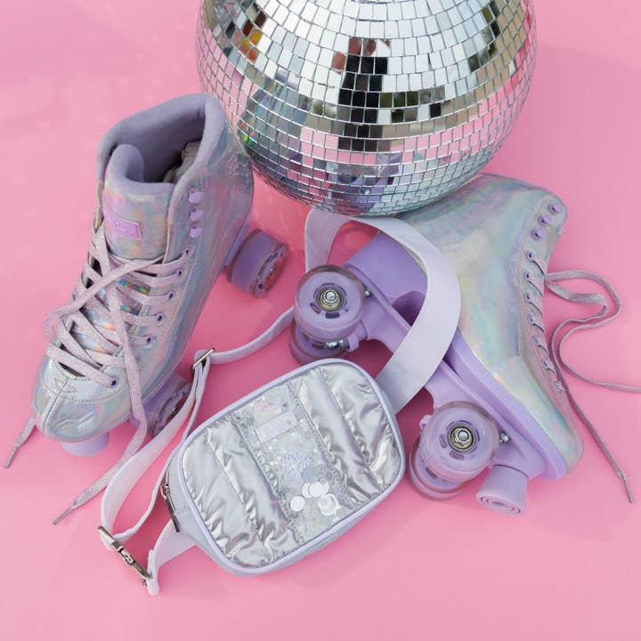 Packed Party - Wholesale Belt bag – Women’s - MORE METALLIC CONFETTI PUFFER BELT BAG4