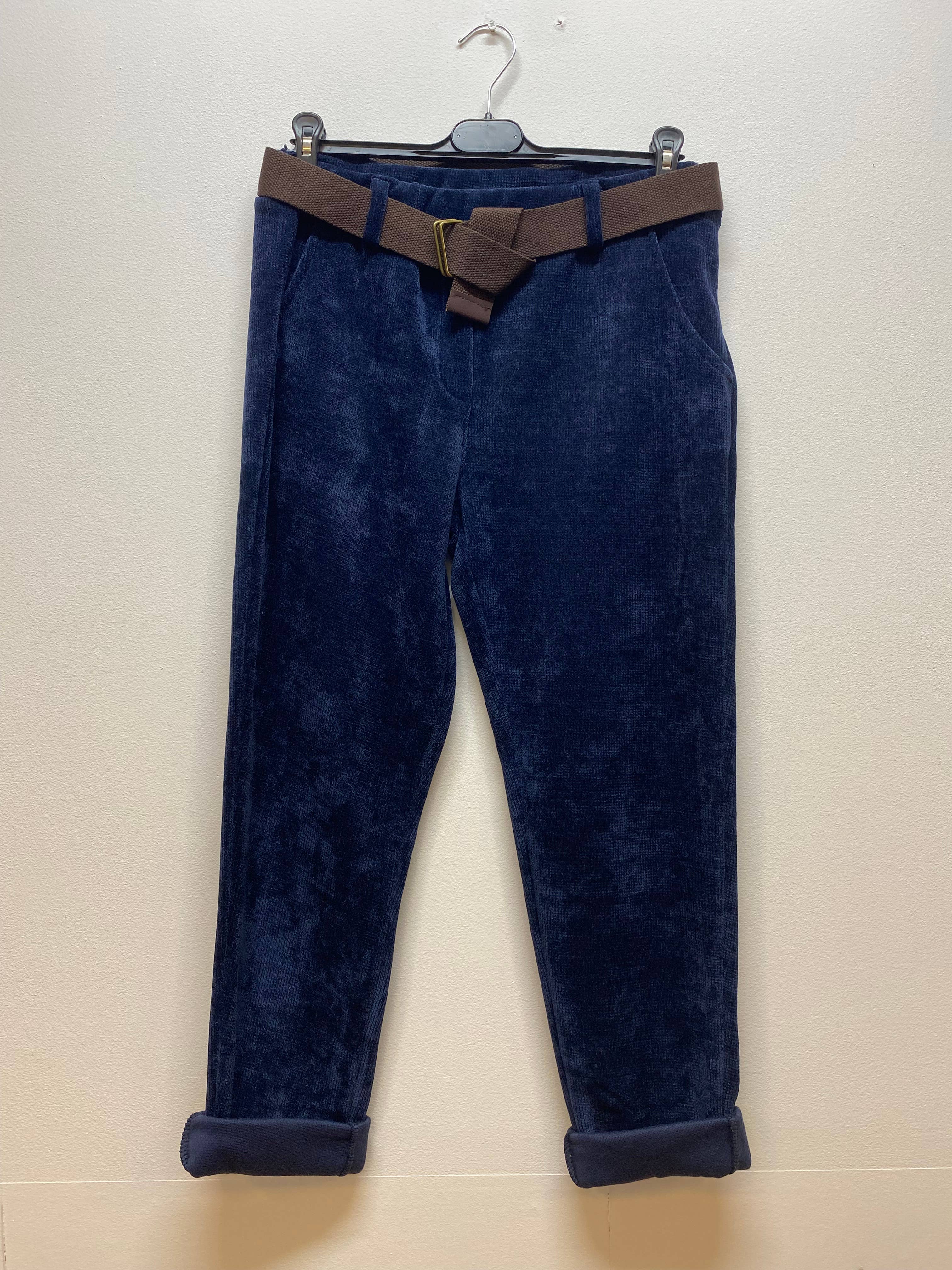 ORNELLA PARIS - Wholesale Pants - Women's - LMM-PT9963 velvet pants with belt

10