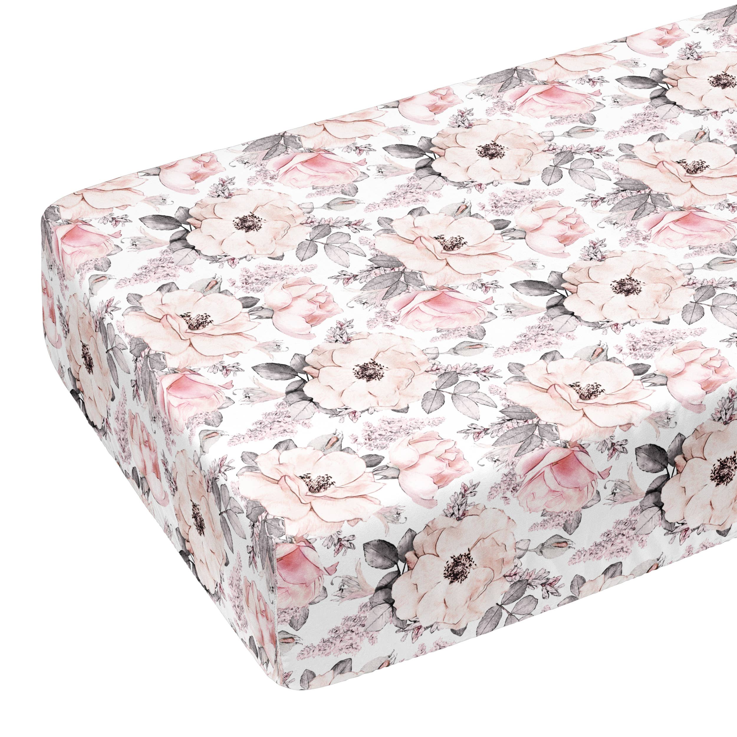 JLIKA - Wholesale Cot/Crib Sheets - Crib Sheets 100% Cotton Peonies4