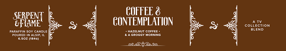 Serpent & Flame Candle Co. - Wholesale Jar/Filled Candle - Coffee & Contemplation Candle, Hazelnut Coffee1