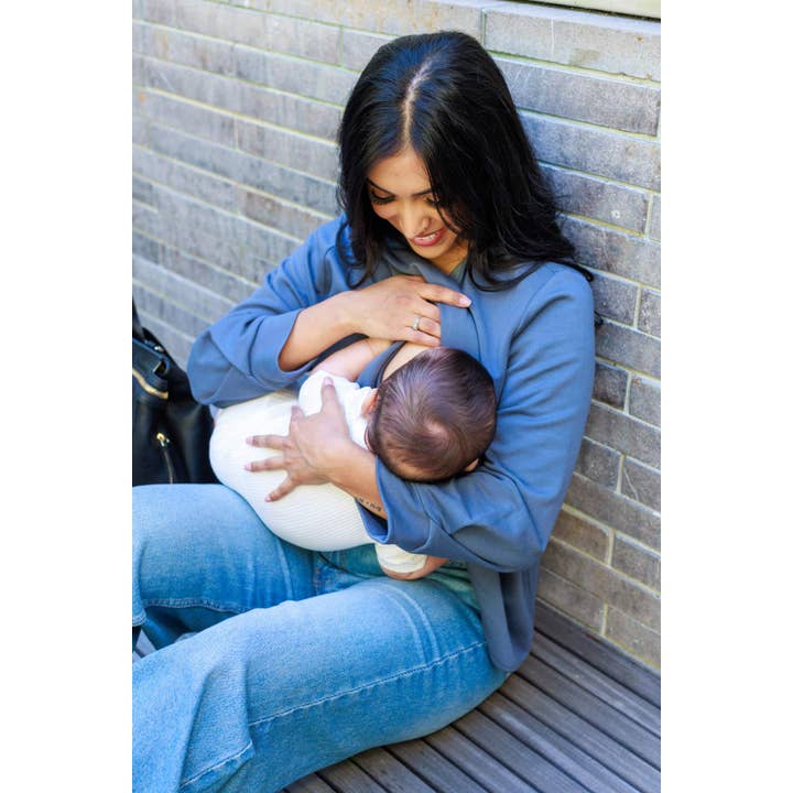 Simple Wishes – Top de amamentação - Maternidade por atacado – Camisola Carlotta Fleece7