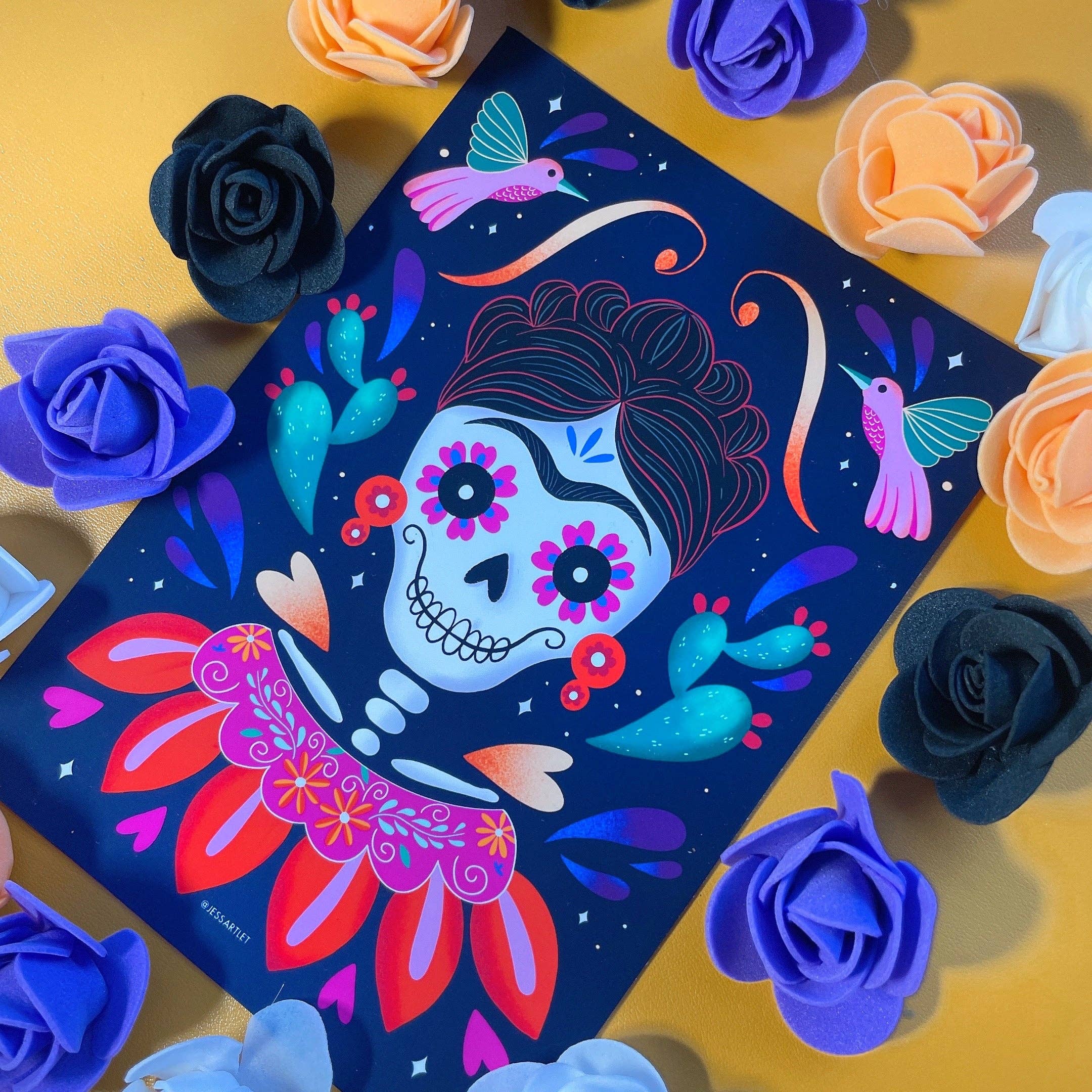 Jessartlet Illustrations - Wholesale Art Print - La Catrina1