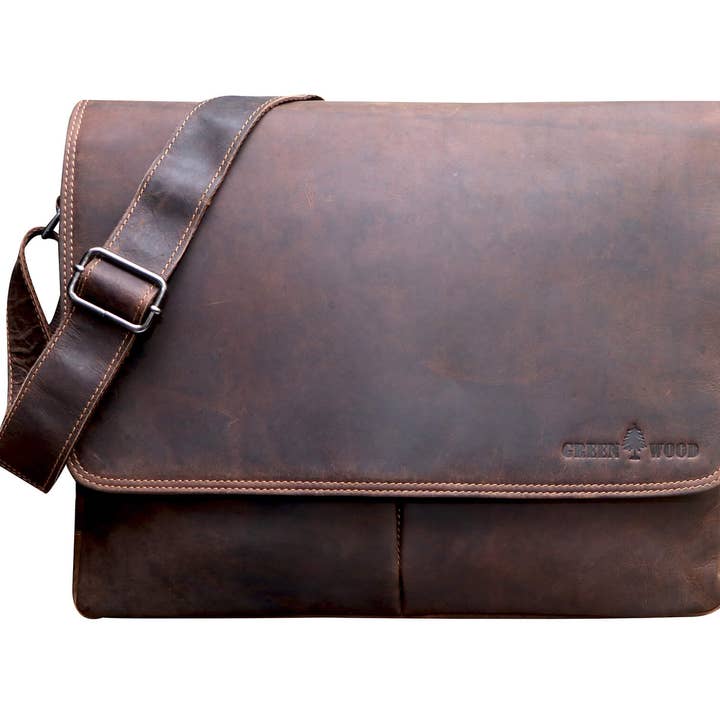 Leo kvinders store skuldertaske til mænd 15,6 inches for engroshandel hos Greenwood