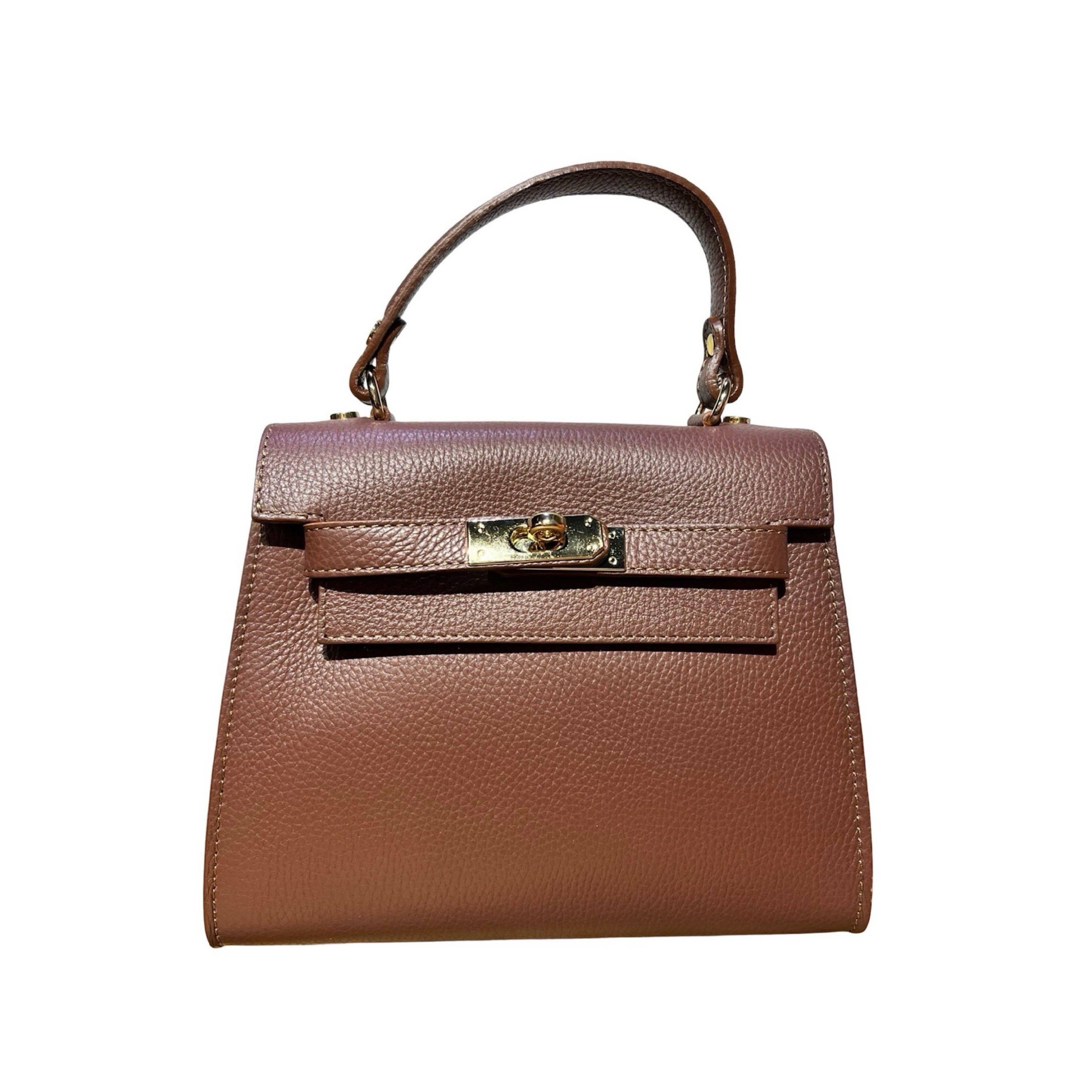 Louisa lee – wholesale Top handle bag – women's – GRAINED LEATHER HANDBAG MARA13