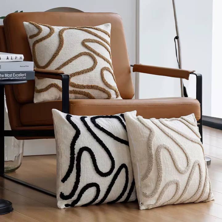 Delmar Decor - Wholesale Throw Pillow Cover - Modern Eclectic Throw Pillow Cover, 18x18 inch