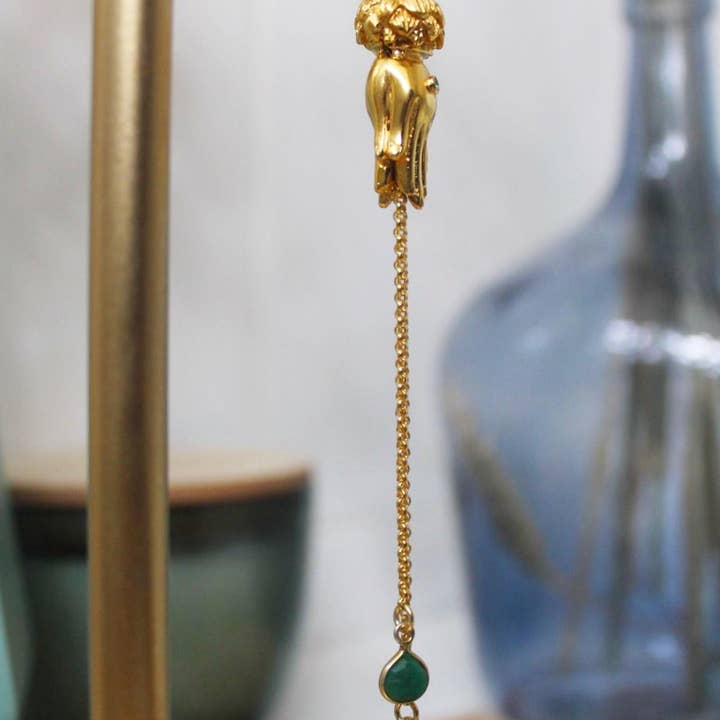 GOLD DOUBLE TE NECKLACE for wholesale by MIO JEWELS