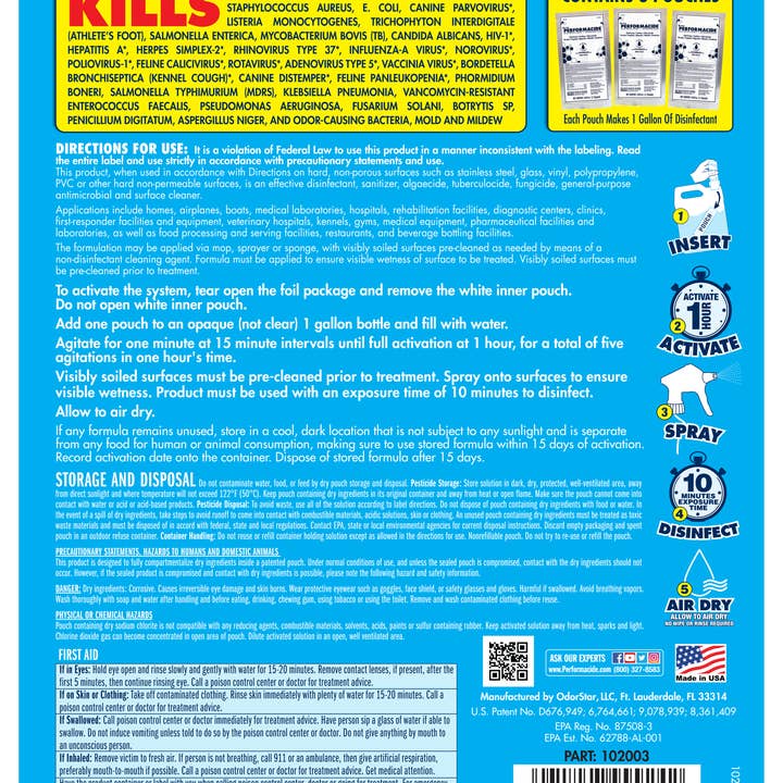 Performacide - Wholesale Antibacterial Cleaner - 102003 - Disinfectant - Deodorizer - Gallon Refill 3 Pack3