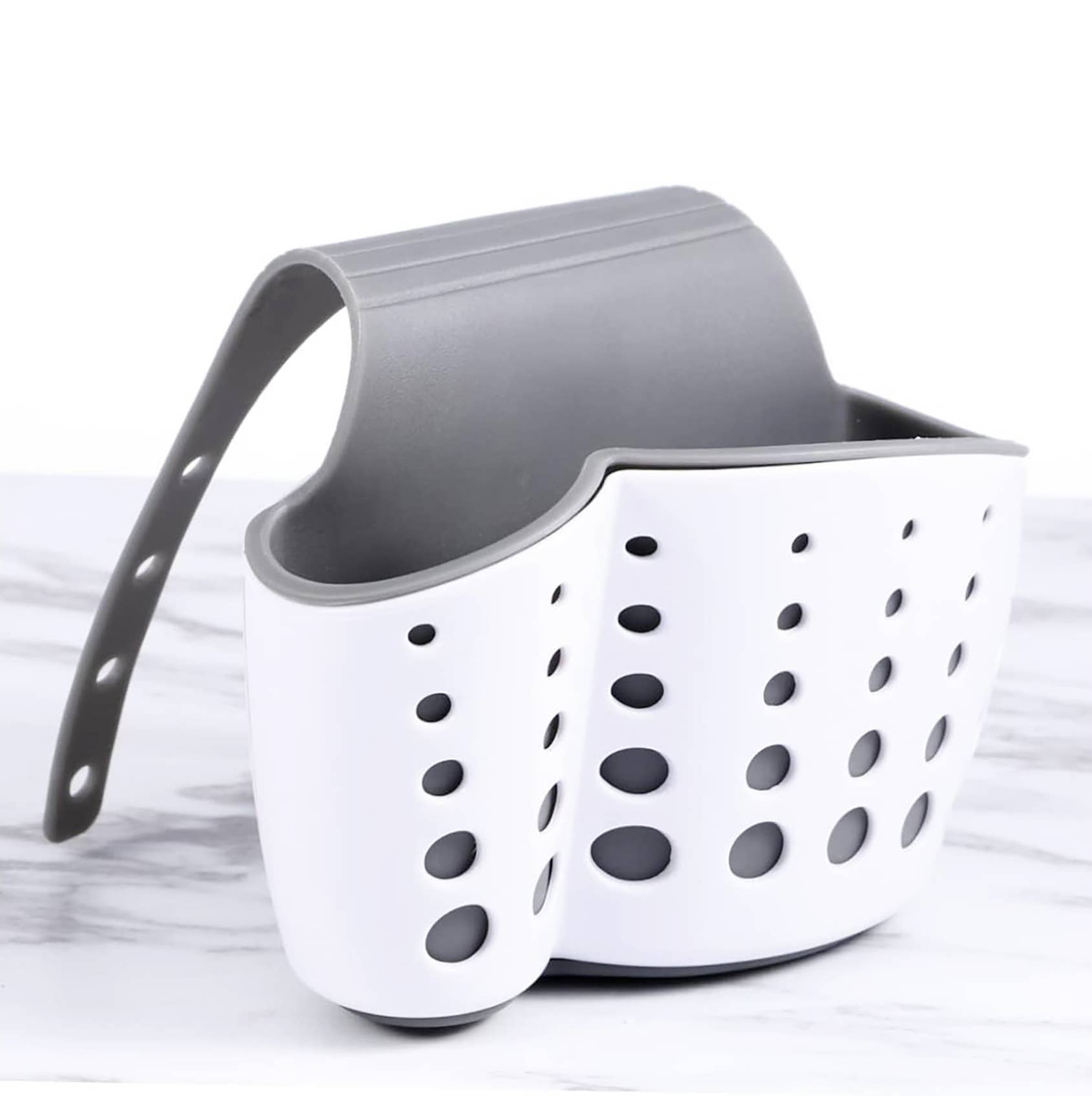 home mart goods - Vente Porte-éponge - Porte-éponge pour évier de cuisine avec trous de drainage3