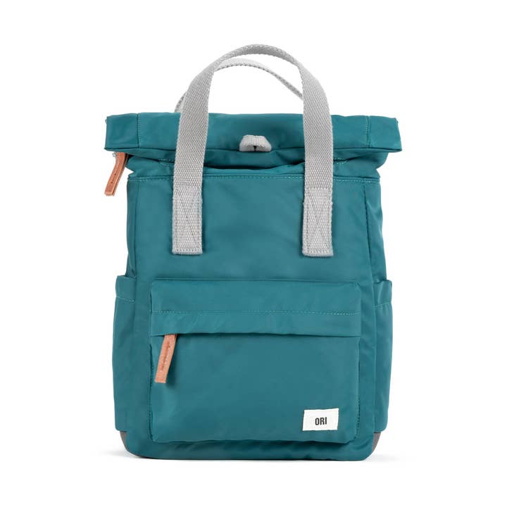 Canfield Small Backpack in Teal Nylon for wholesale by ORI London