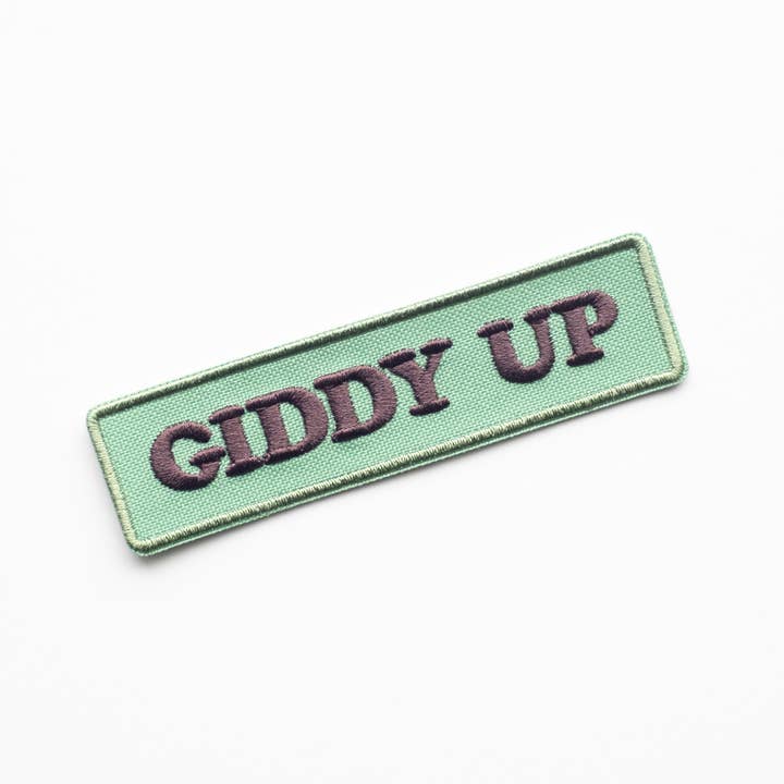 Union Made - Wholesale Patch - Giddy Up Embroidered Iron on Patch - Western