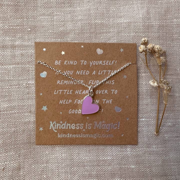 Kindness is Magic - Wholesale Halskettinghanger - Tiny Heart ketting met bevestigingen, alle kleuren13