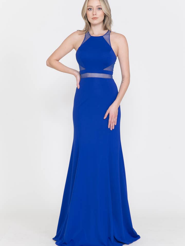 8054- Beautiful mermaid Jersey dress for wholesale by POLY USA