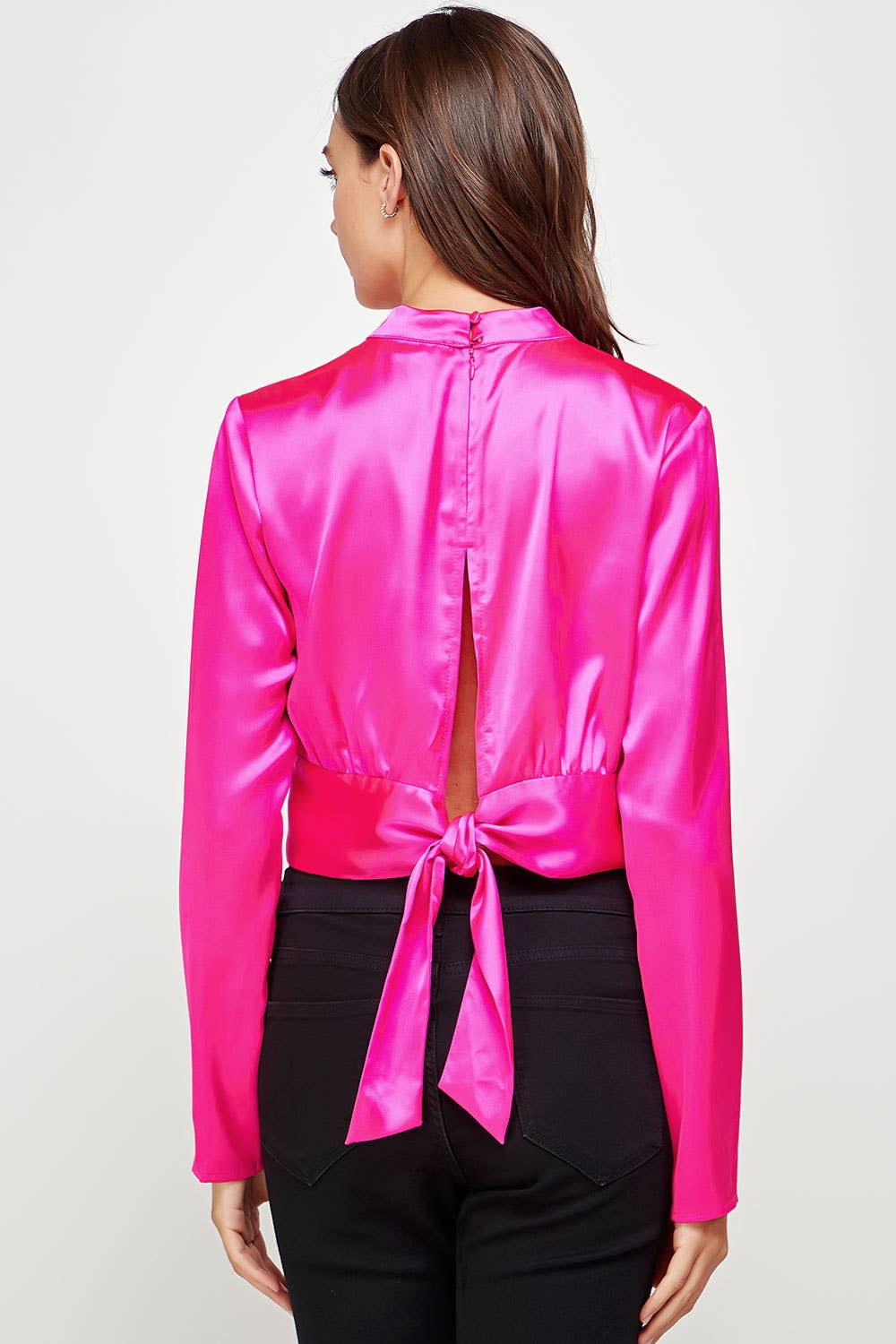 Strut & Bolt – wholesale Blouse – Women’s – Back Bow Tie Satin Blouse24