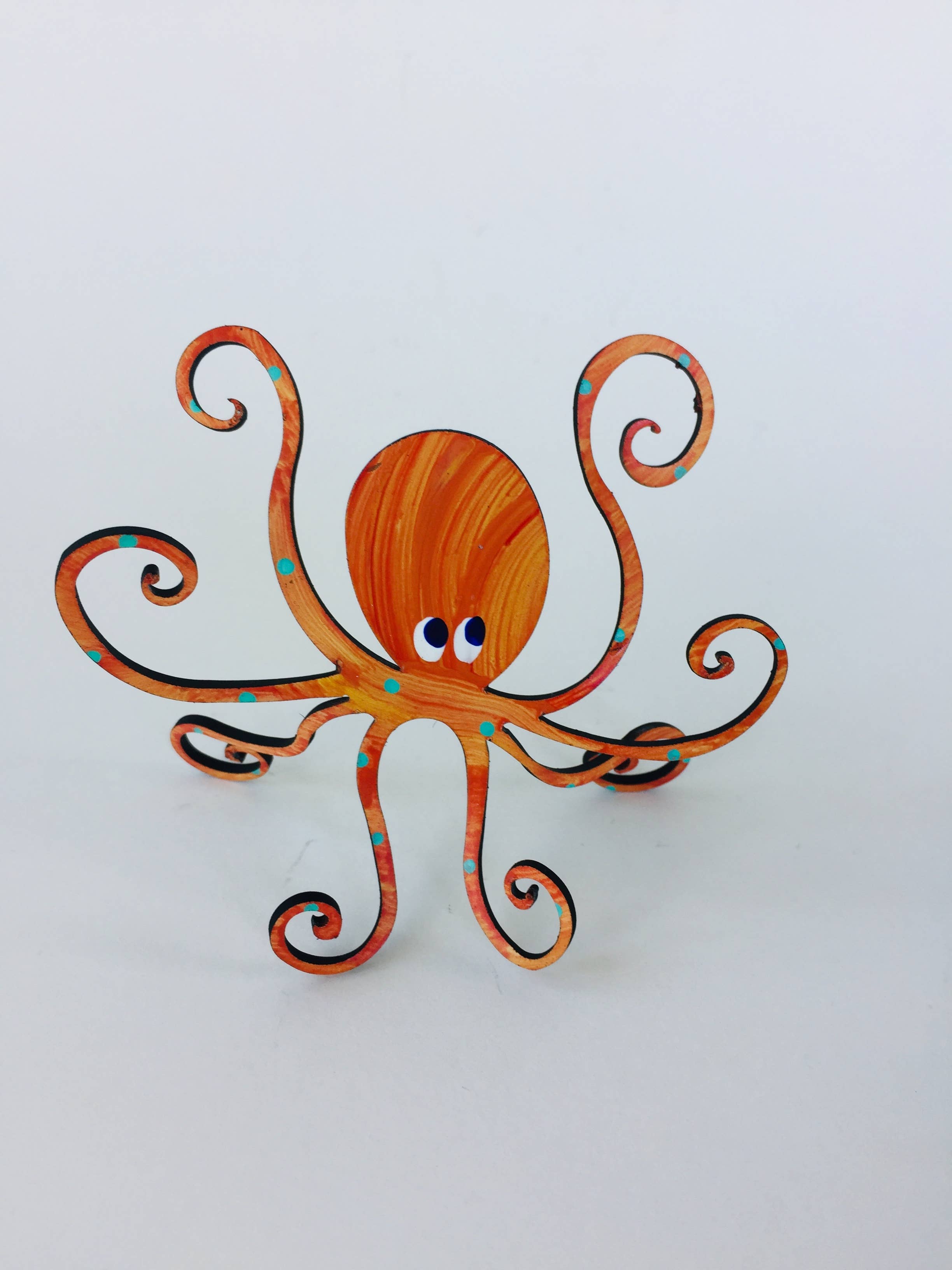 Octopus Adventure by Rebecca Duffy Bush – Großhandel Skulptur – Oktopus - handbemalte Skulptur in 3 Größen und 9 Farben15