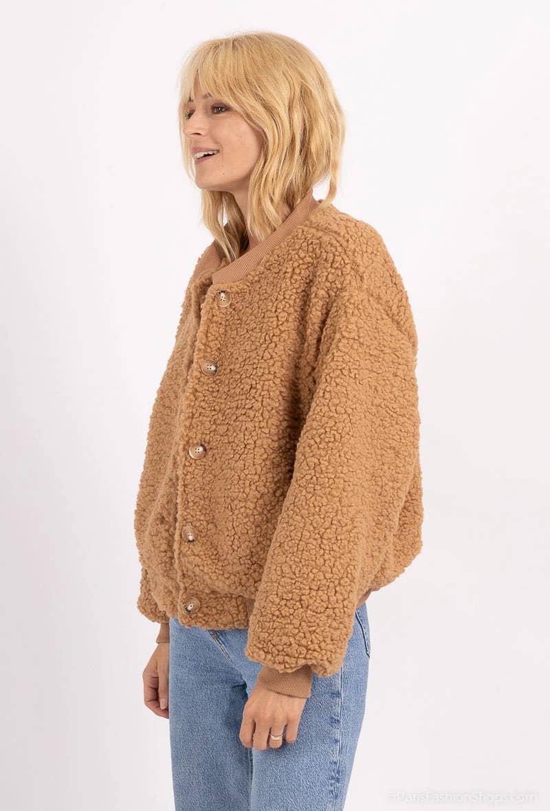 Pépouz' Paris - Wholesale Bomberjack - Dames - Oversized bomberjack in boucle PV25287