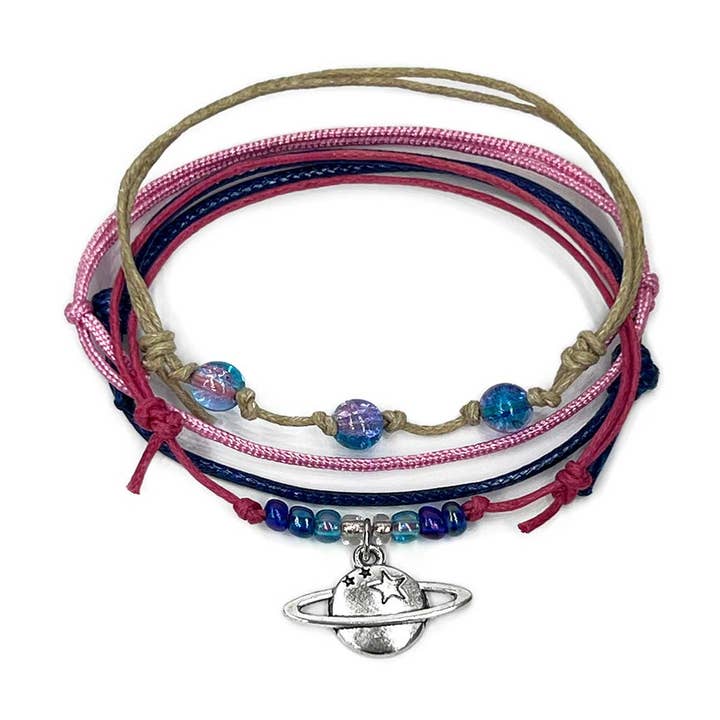 O Yeah Gifts - Wholesale Jewelry Set - Pink Planet Charm Bracelet Pack for Zodiac & Gift Shops0
