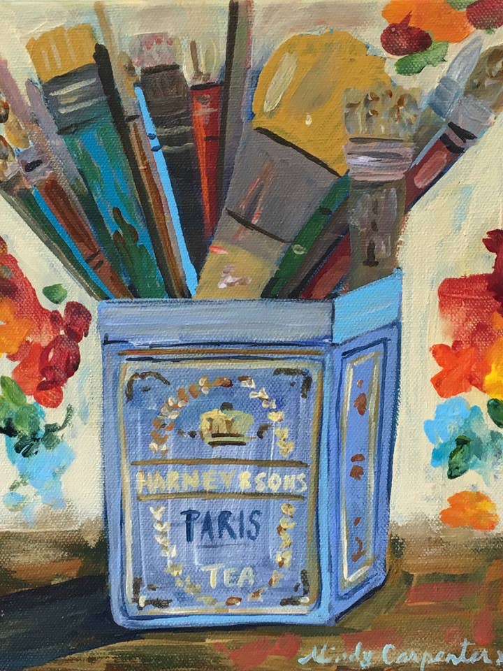 Ansichtkaart met verfkwasten voor wholesale door Carpe Diem Papers