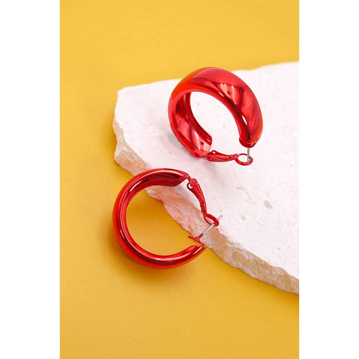 JOSSLYN by wall to wall - Wholesale Hoop Earrings - X-MAS SHINY HOOP EARRINGS | 10E3051912