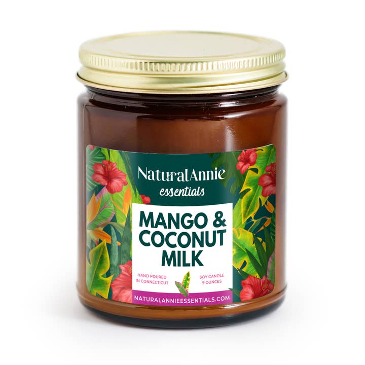 MANGO & COCONUT MILK Scented Soy Candle for wholesale by NaturalAnnie Essentials