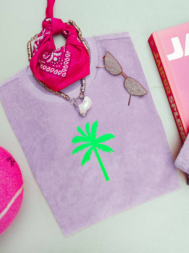 Conjunto de Veludo Palmtree Verde Néon | NOTA: Prazo de entrega 5-6 dias úteis por atacado de PINNED by K