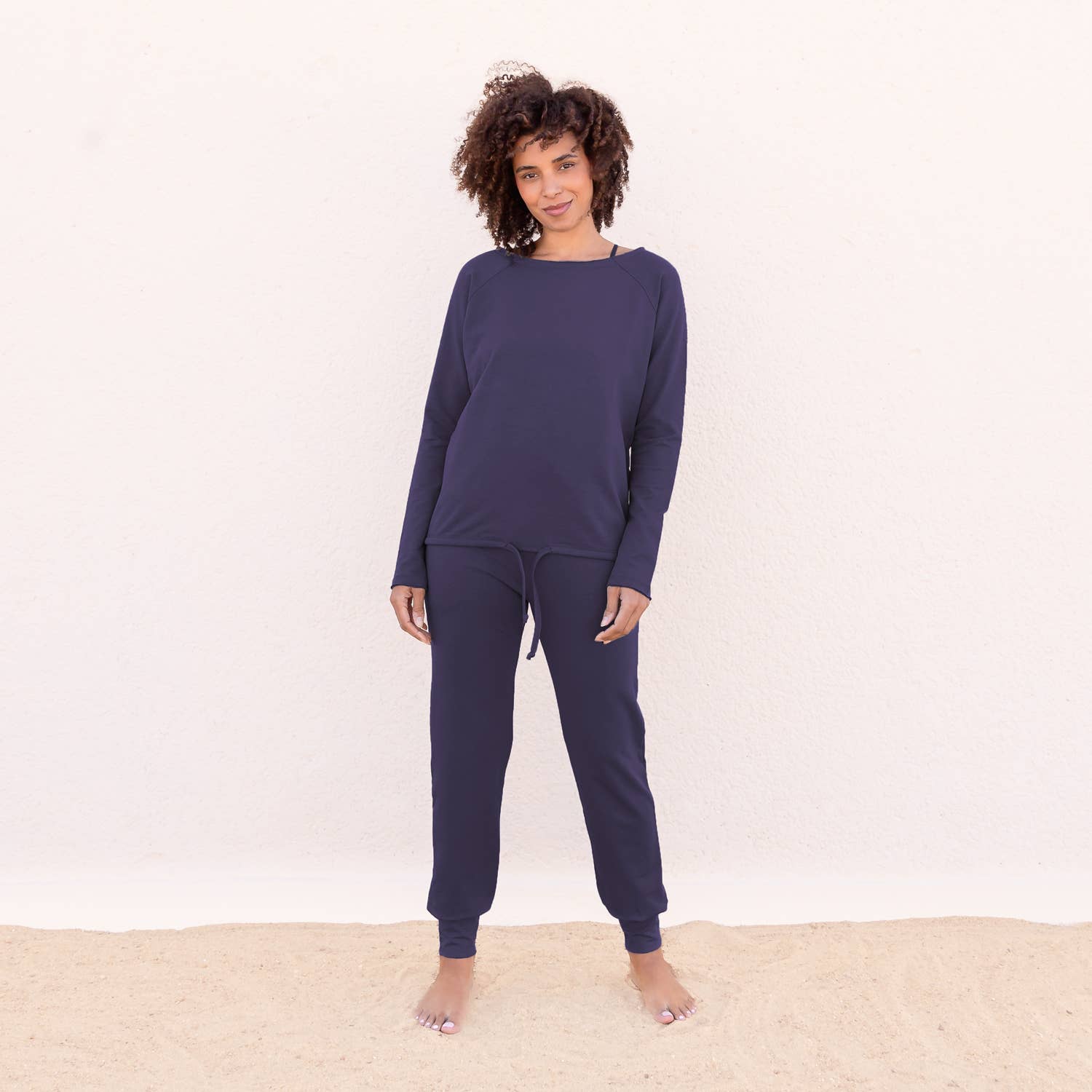 Jaya – wholesale Byxor - Dam – Mandy joggerbyxor för yoga och fritid i mjuk fransk terry med sidficka1