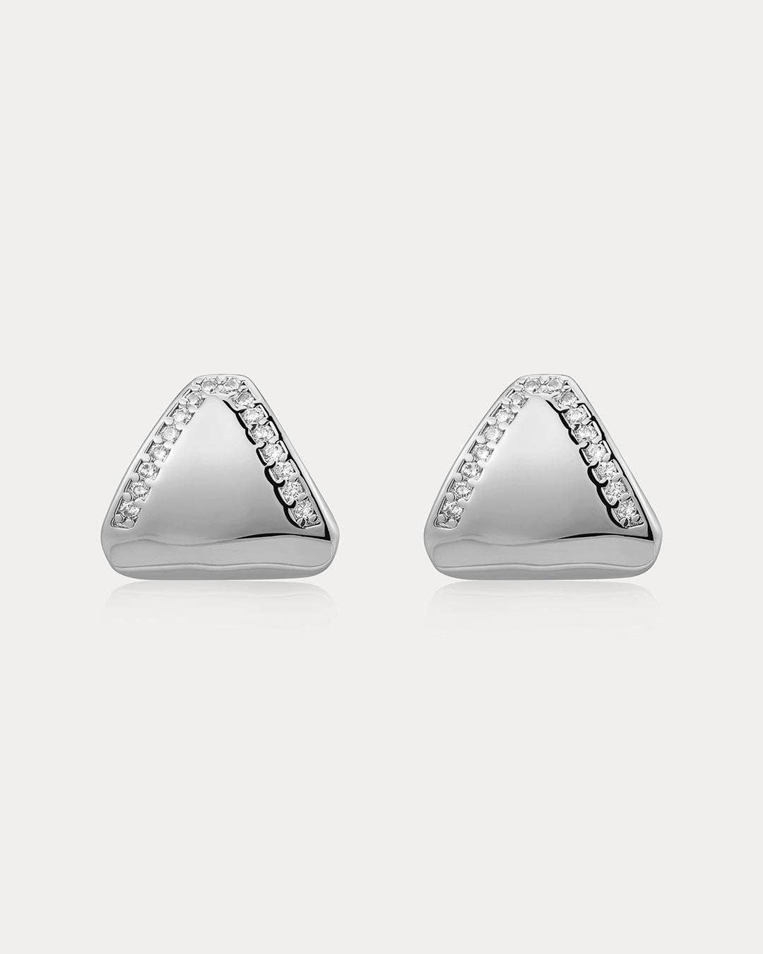 Luv AJ - Wholesale Stud/Post Earrings - The Pave Shield Studs1