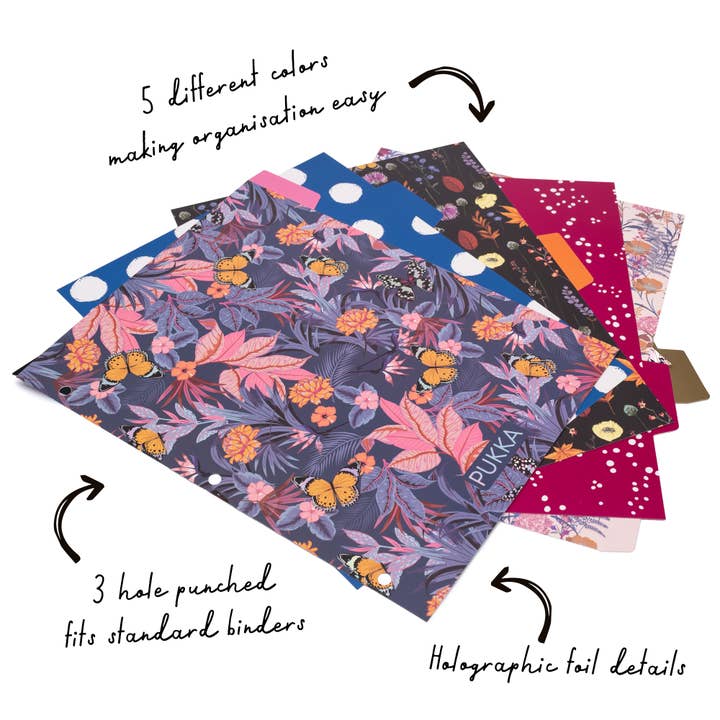 Pukka Pads North America - Venta al por mayor Archivadores - Pukka Bloom - Carpeta de 3 anillas precargada