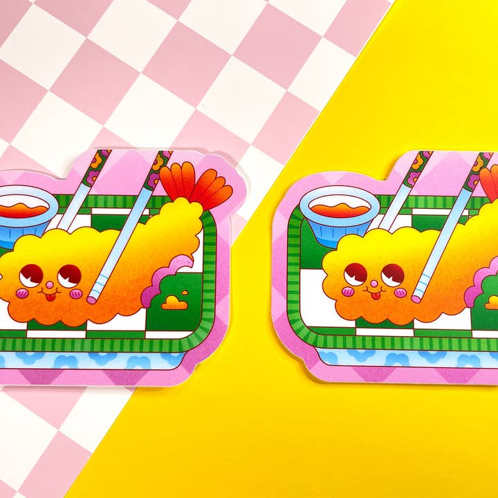 Kidnichols - Wholesale Sticker - Chomp Shrimp Tempura Vinyl Sticker | Japanese Food | Kawaii3