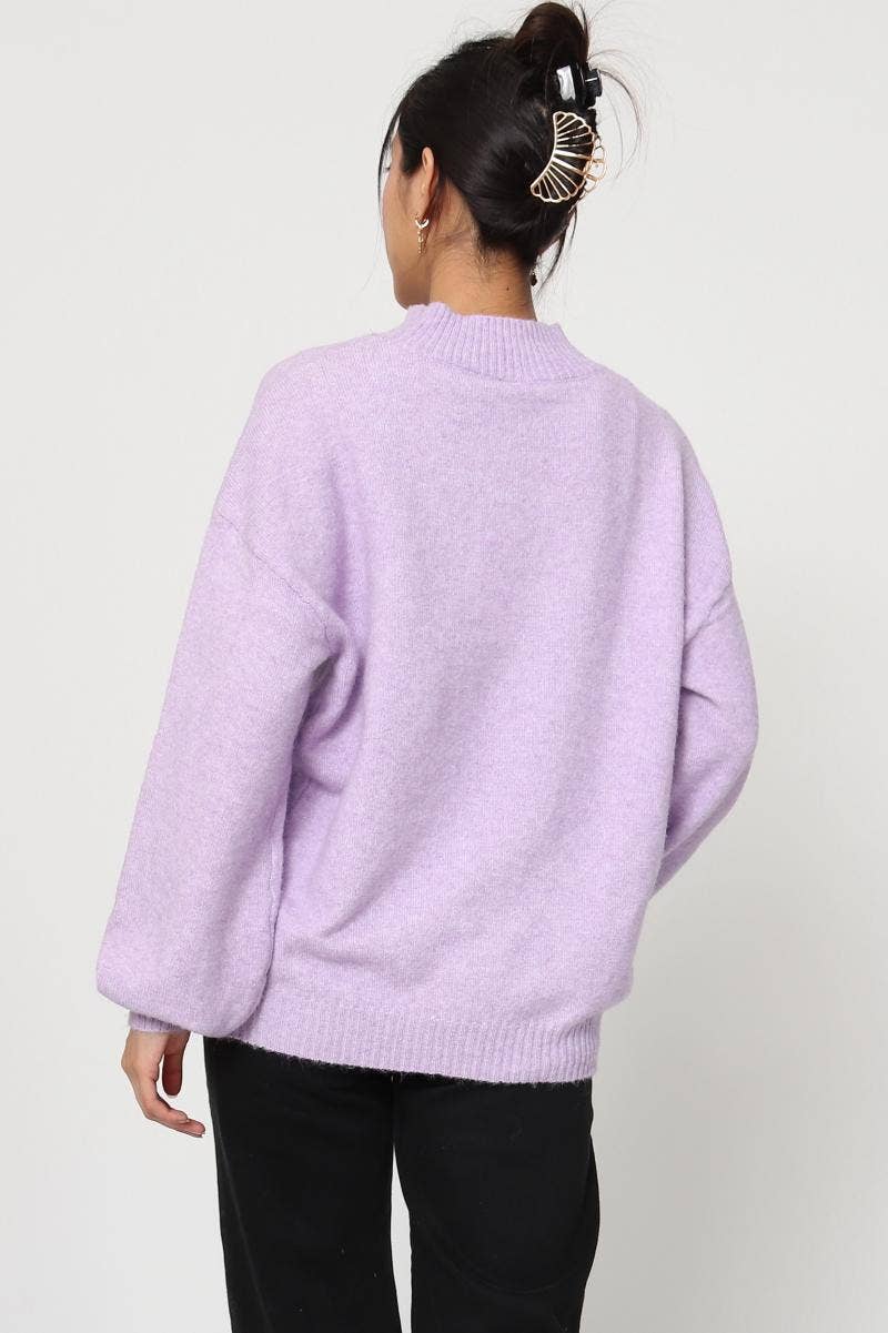 DIX-ONZE - Wholesale Knit Sweater - Women's - Soft Plain Sweater – Round Neck & Long Sleeves17
