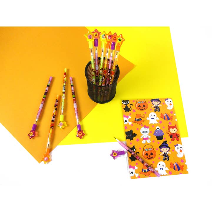 Tiny Mills - Wholesale Potlood - 24 stuks Halloween Multi Point potloden1