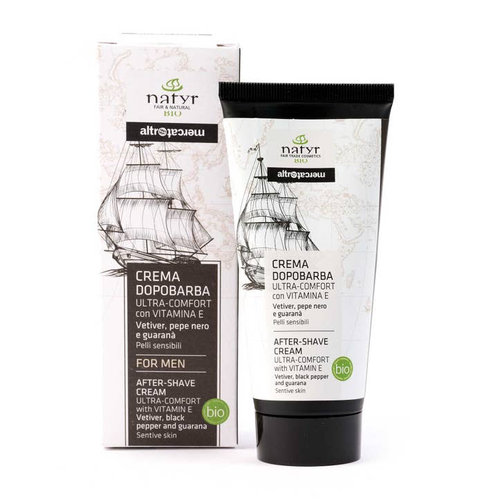 Aftershave-Creme mit Vetiver, schwarzem Pfeffer und Guaraná – 100 ml für den Großhandel von Altromercato