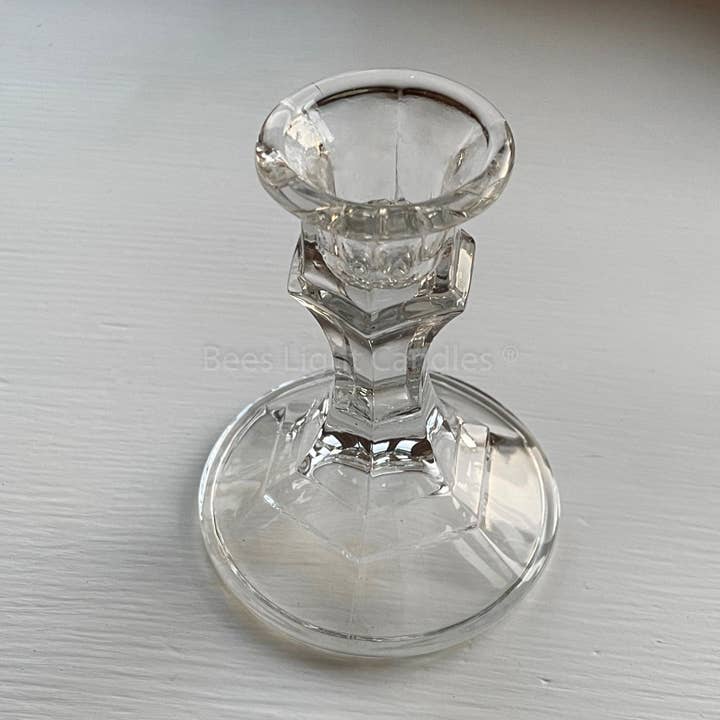 Bougeoir conique en verre pour la vente par Bees Light Candles