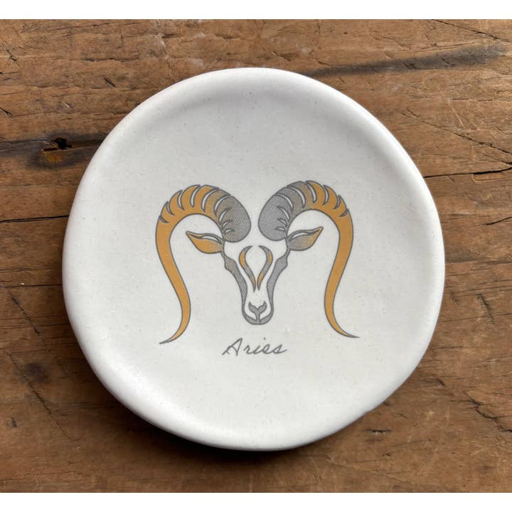 August Ceramics - Wholesale Jewelry Dish - 3.5" Ceramic Zodiac Sign assortment with Tabletop Display 6