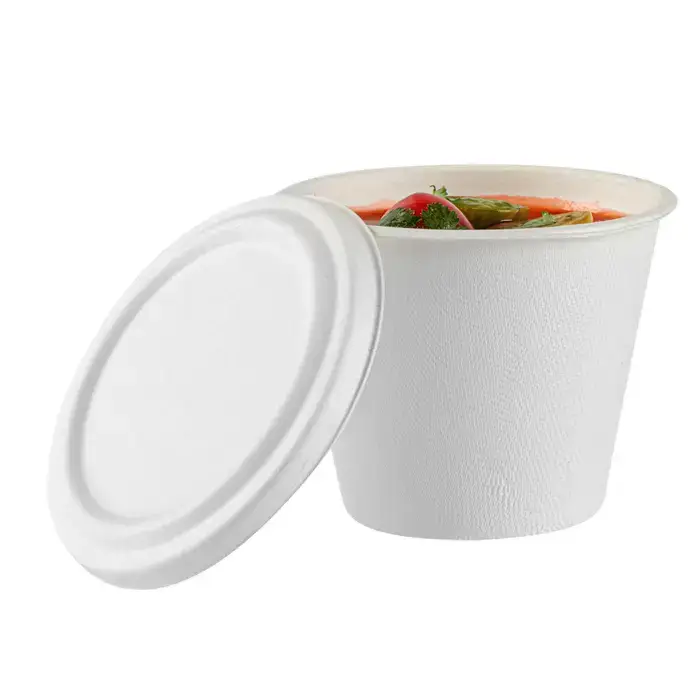 Reharvest - Vente Boîtes de conservation - Récipient à soupe biodégradable de 17 oz avec couvercle [Paquet de 600]3