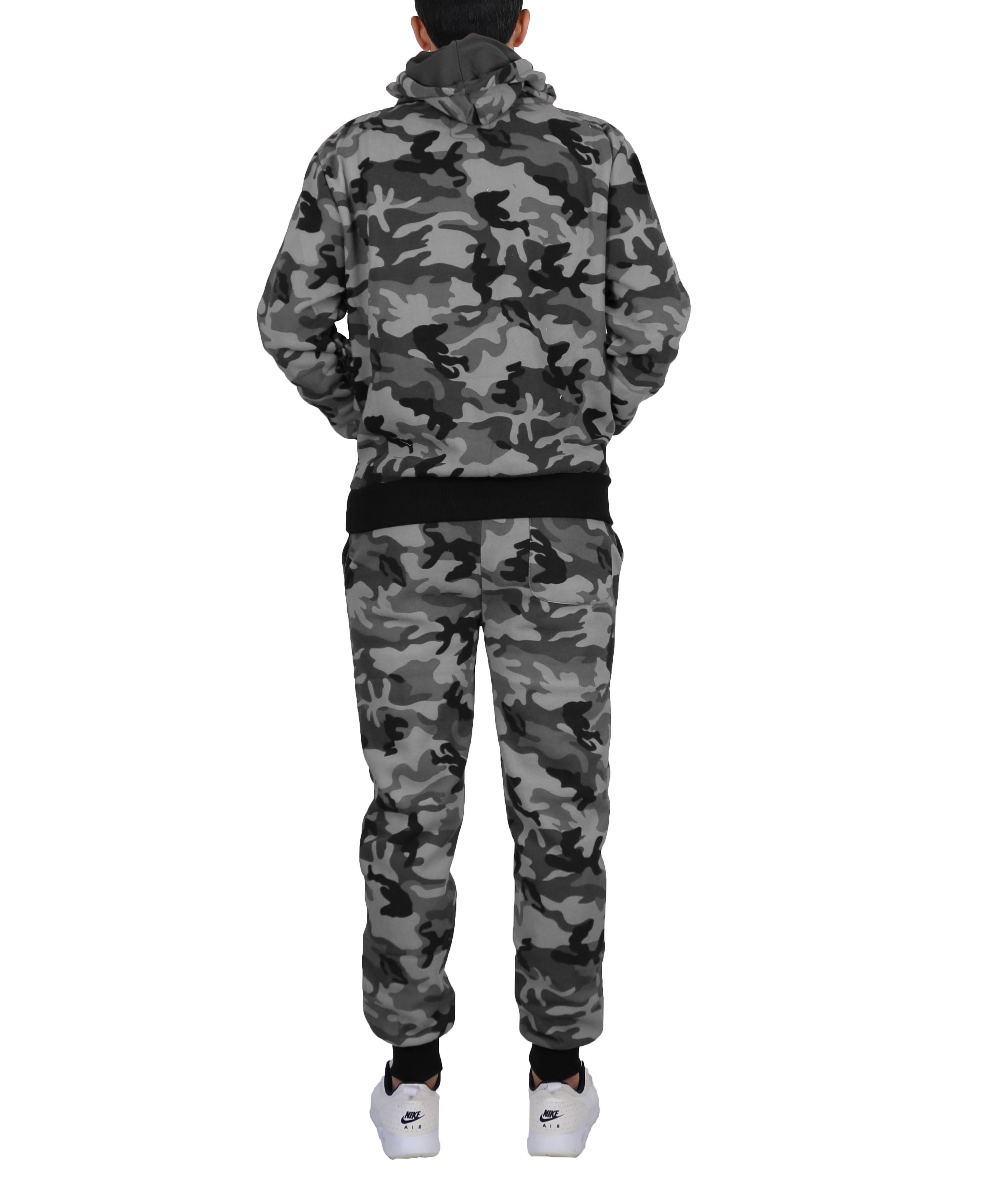 Galaxy By Harvic - Wholesale Lounge Set - Men's - Men's Fleece Hoodie & Jogger Set - SAVAGE CAMO11