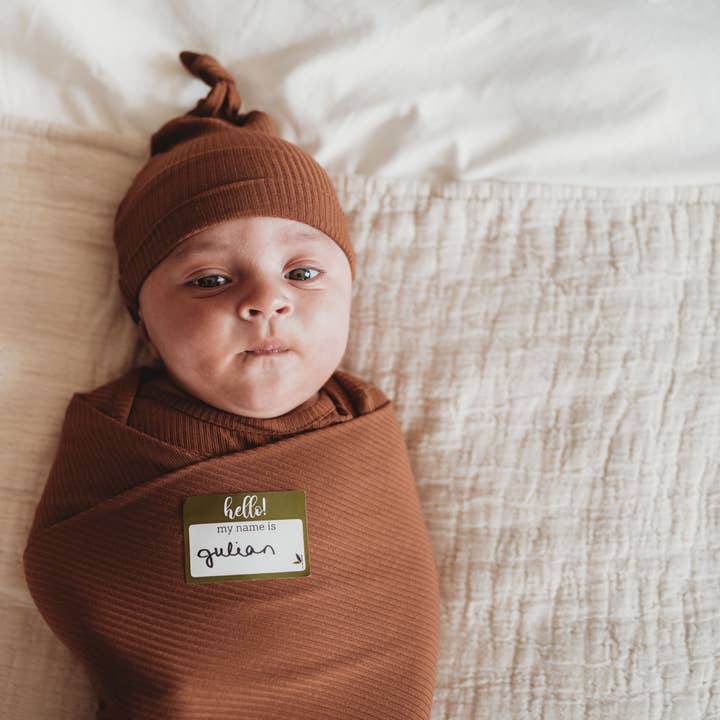 Shedo Lane - Wholesale Swaddle Set - Baby - Mother Earth Brown Bamboo Baby Swaddle 3 Piece Set8