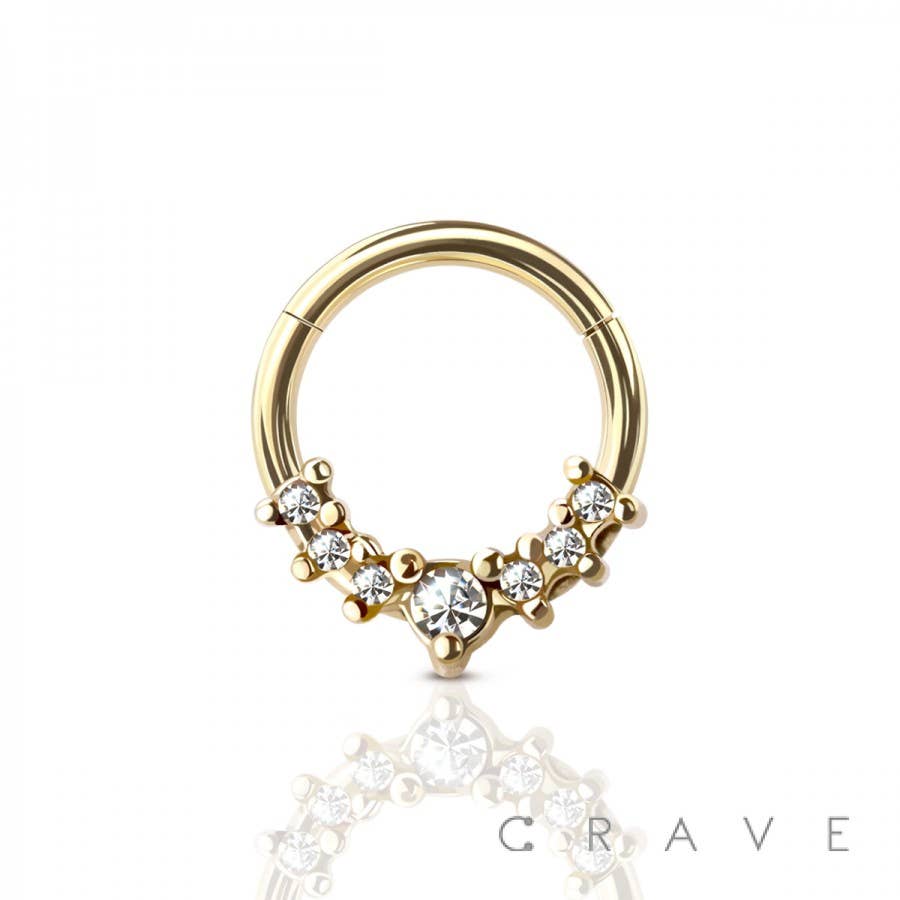 CRAVE - Vente Anneau de nez - Anneau à charnière en acier chirurgical 316L pour piercing de nez1