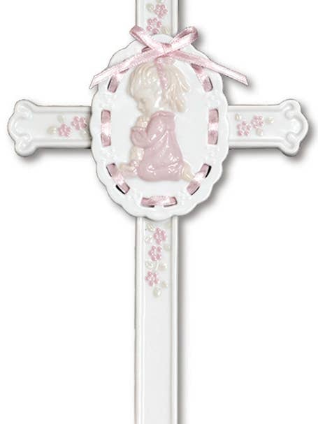 8" Cross - Praying Girl for wholesale by H.J. SHERMAN COMPANY, INC.