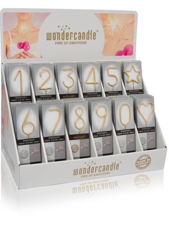 Chromo assortment - Gold - 144 Wondercandle® classic pour la vente par Wondercandle