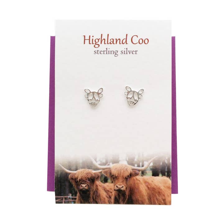 Glenna Studios – wholesale Stud/post earrings – Highland Coo studs0
