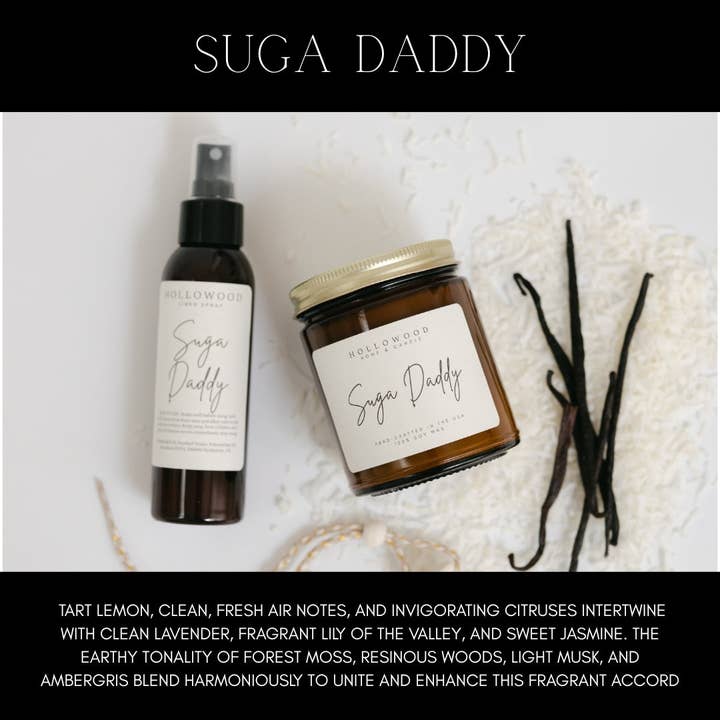 HOLLOWOOD FRAGRANCE - Wholesale Jar/Filled Candle - SUGA DADDY | CANDLES1