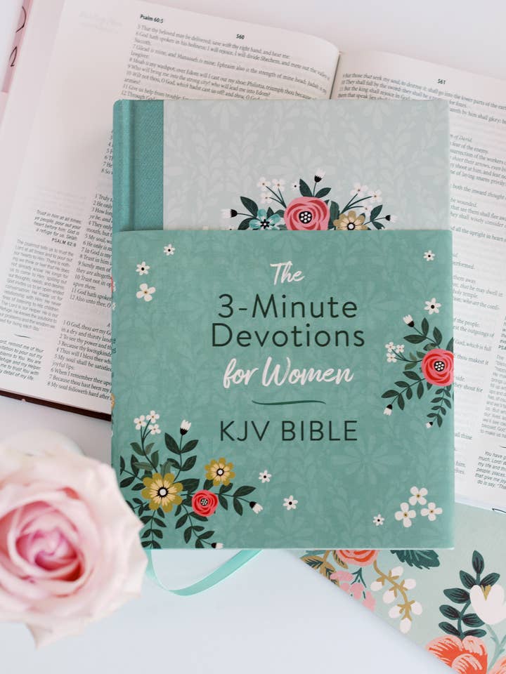 3-Minute Devotions for Women KJV Bible Mint Bouquet for wholesale by Barbour Publishing, Inc.