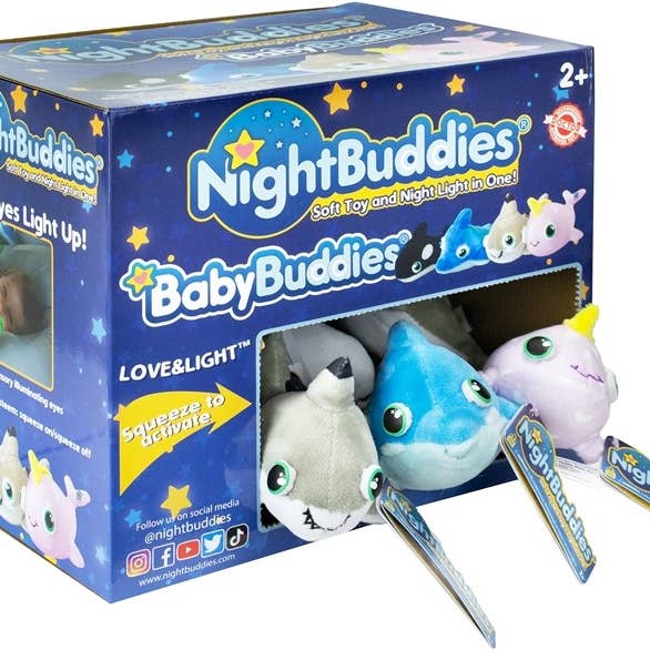 Night Buddies Plush with light 4 assorted 12cm (12) for wholesale by KIDDY-MOOV
