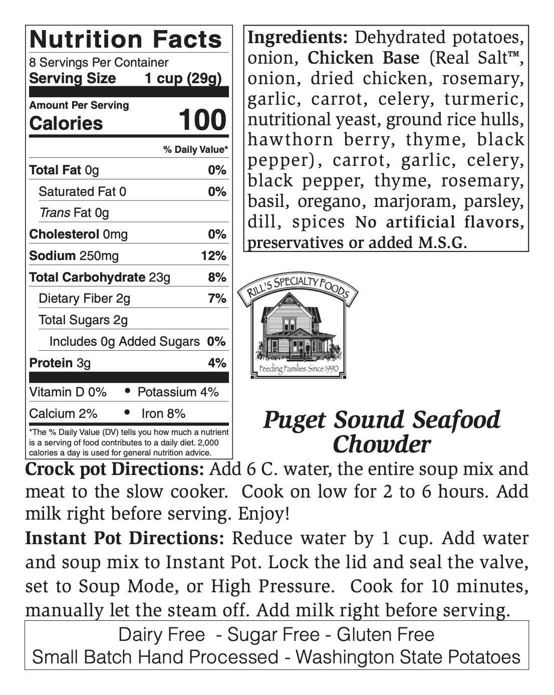 Rill Foods - Wholesale Soup - Large Puget Sound Seafood Chowder Mix2